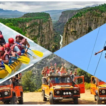 Alanya Rafting with (Tazi)Adler Canyon, Big Zipline and Jeep Safari
